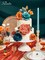 Teal & Burnt Orange Silk Floral Centerpiece Box Set – Faux Flowers for Wedding Bouquets, Baby Shower, Party, DIY Crafts & Home Decor